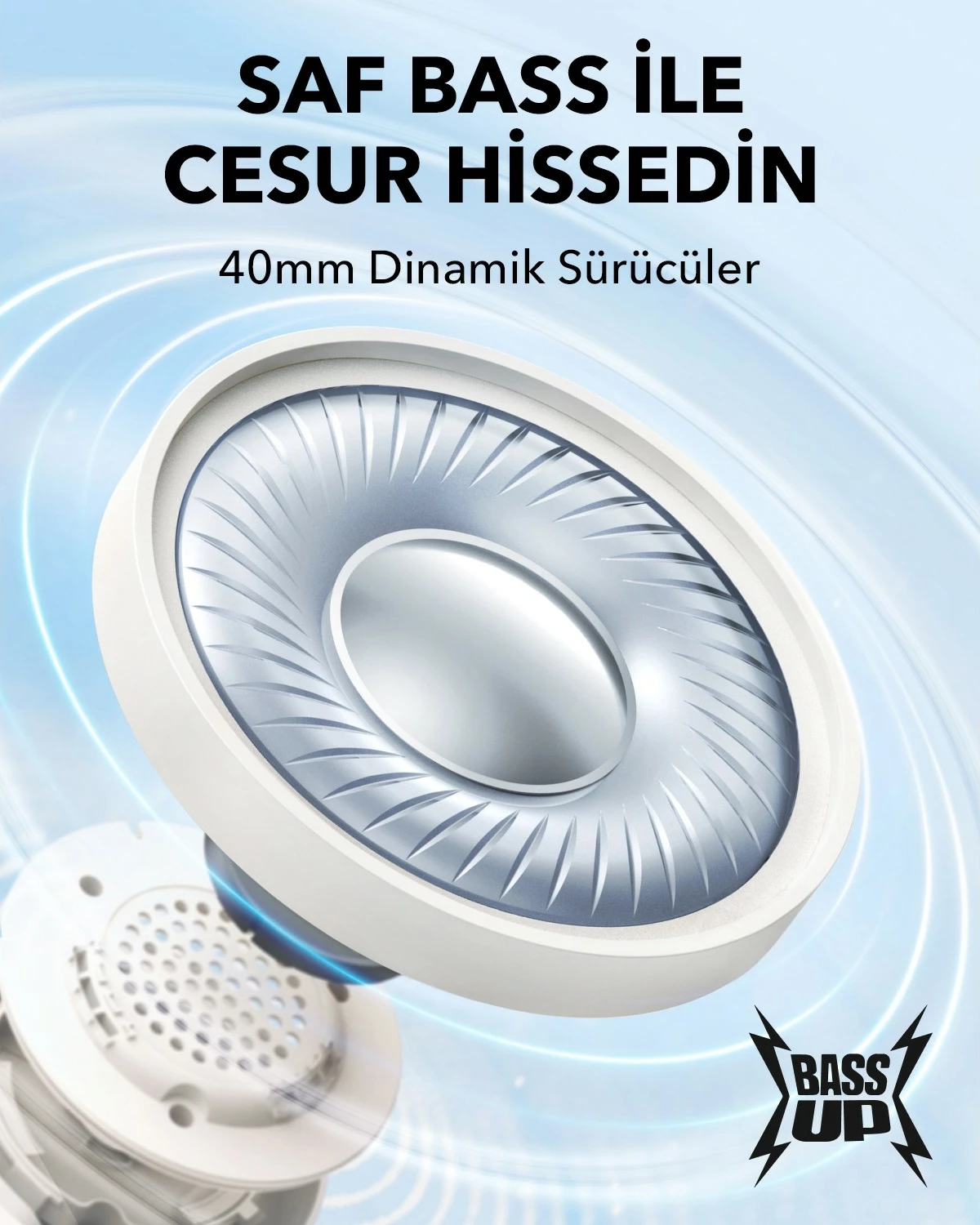 Kufje Anker Soundcore H30i, BT, të bardha