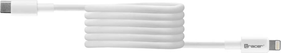 Kabllo Tracer USB Type-C në Lightning, 1m, e bardhë