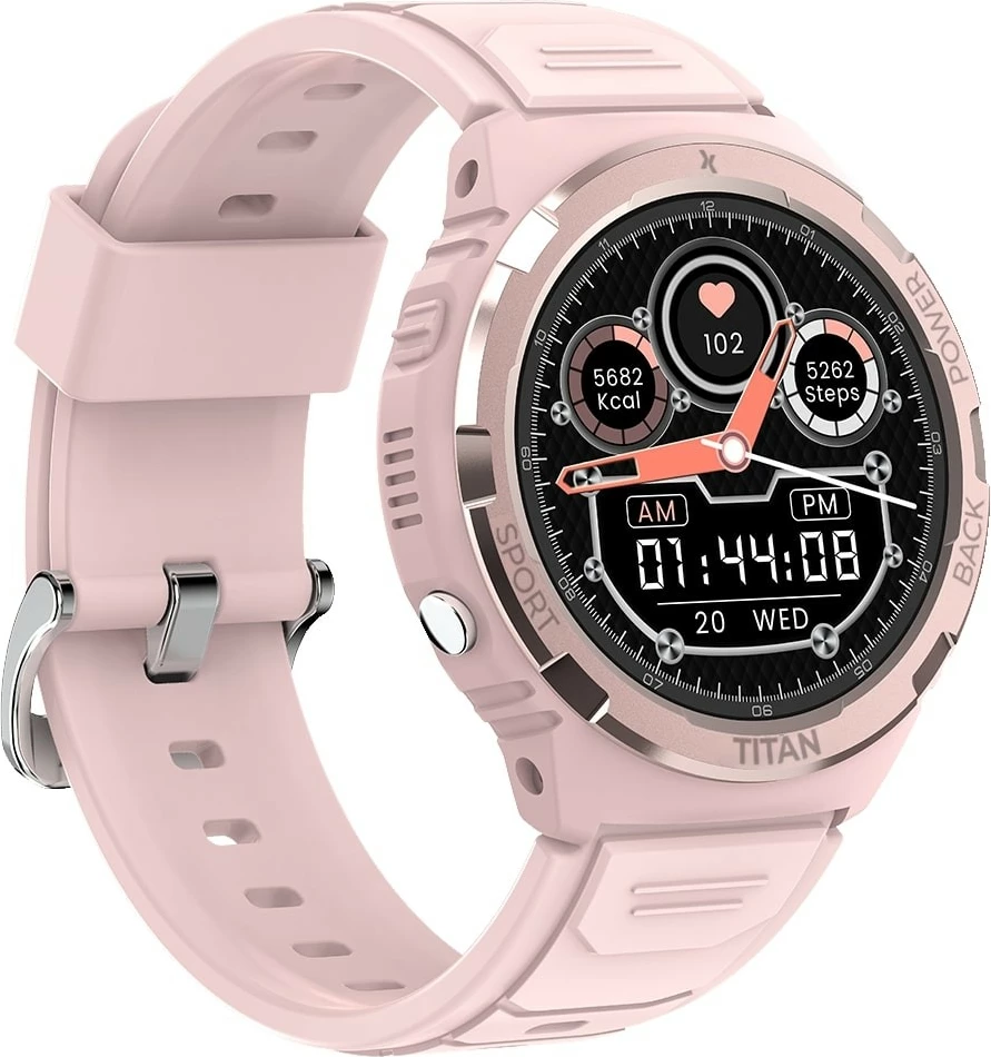 Smartwatch Maxcom FW100 Titan Valkiria, 1.3" AMOLED, 64 MB, Bluetooth, Rozë