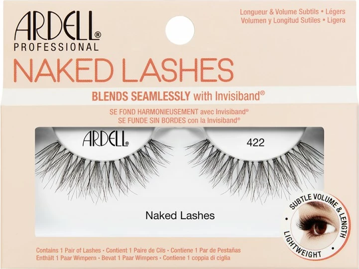 Qerpikë të rremë Ardell Naked Lashes 422 për femra, 1 copë, 422 Black