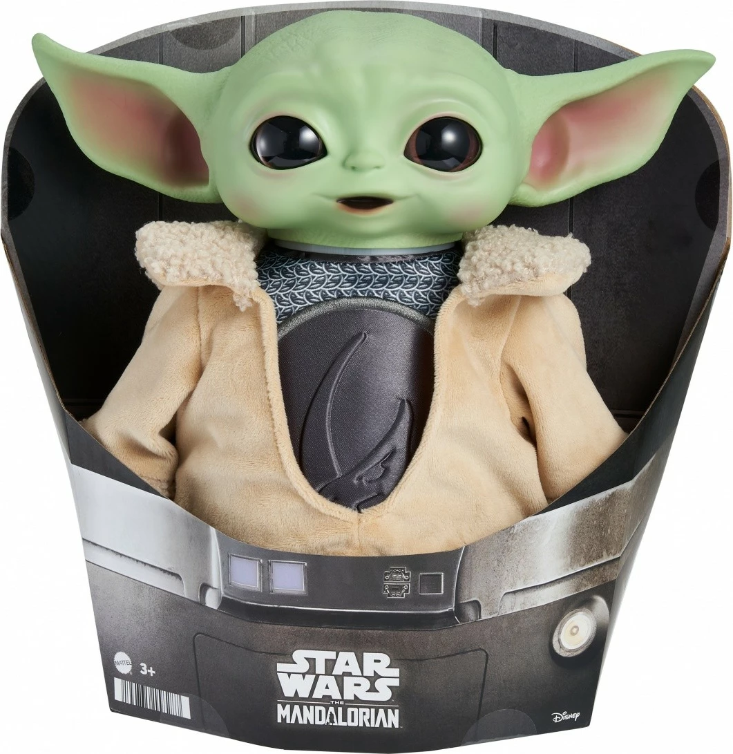 Lodër pelushi Star Wars Mattel Din Grogu, 28 cm, multikolor