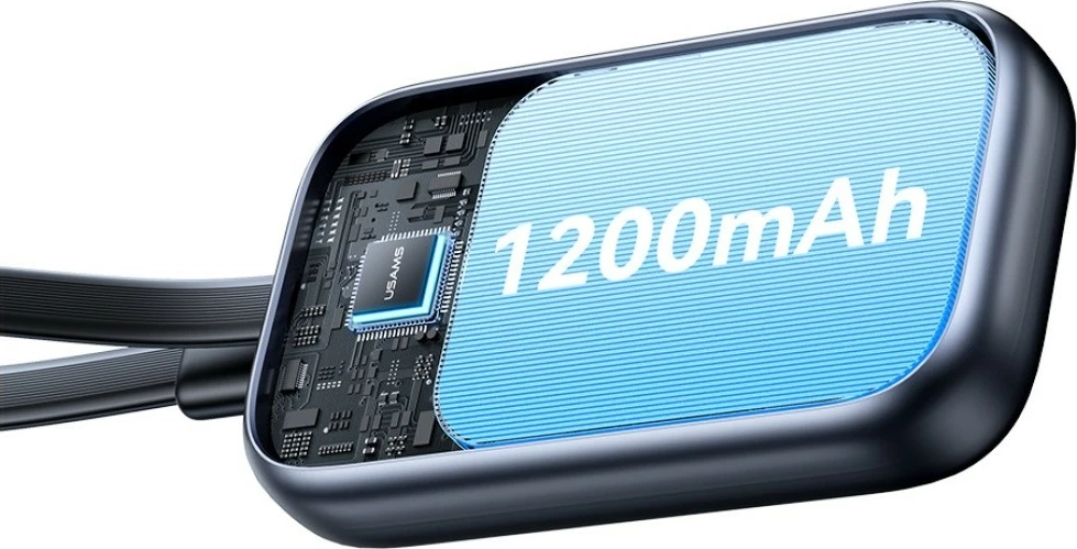 Powerbank USAMS CD245 për Apple Watch, 1200mAh, me USB-C, Titanium