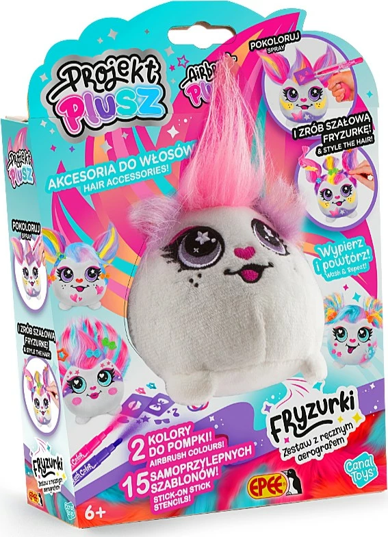 Set lodër pelushi Epee Project Plusz Fryzurki me airbrush dore, shumëngjyrësh