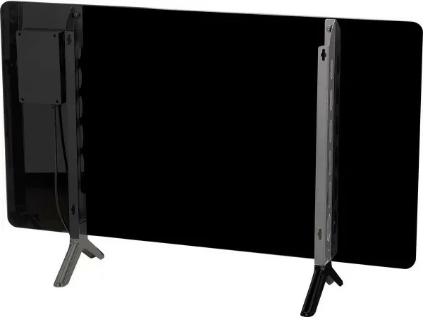 ngrohës panelor me infra të kuqe prej xhami, MPM MUG-23, 600W, Wi‑Fi Tuya, telekomandë, ekran LED, montim në mur ose me këmbë, e zezë