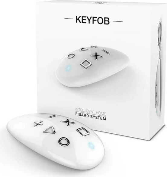 Telekomandë smart home, FIBARO, KeyFob FGKF-601, 6 butona, e bardhë