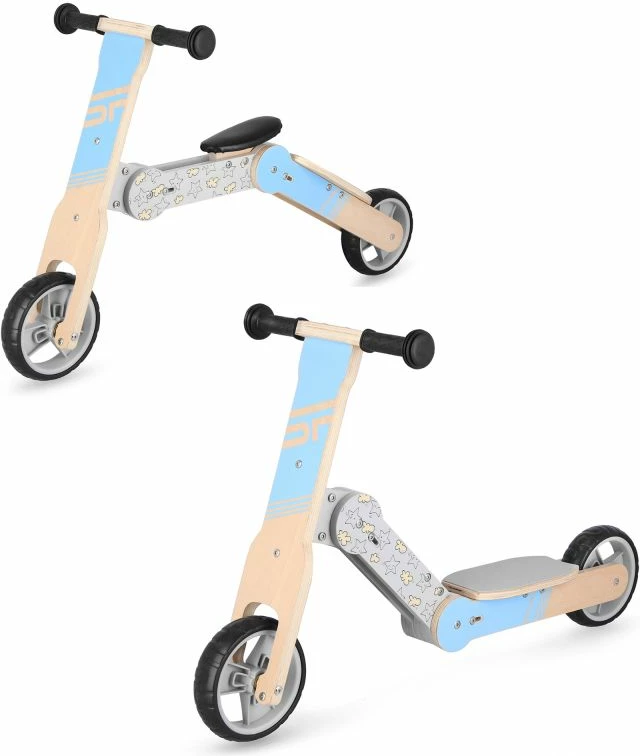 Biçikletë e balancës dhe trotinet për fëmijë Spokey WOO-RIDE MULTI, blu