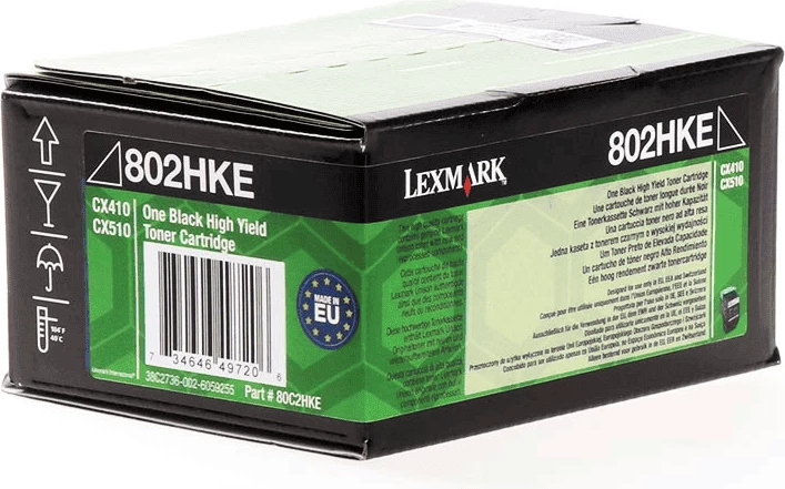 Toner Lexmark 80C2HKE (802HKE) rendiment i lartë XXL 4000 faqe e zezë