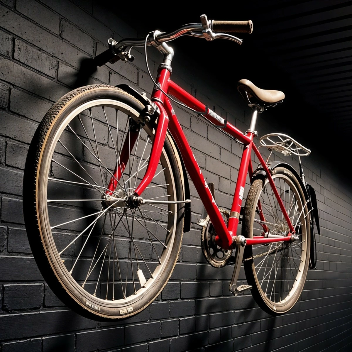 Mbajtëse muri për goma/rrota Maclean MC-488, set 2 copë, Çelik, e zezë