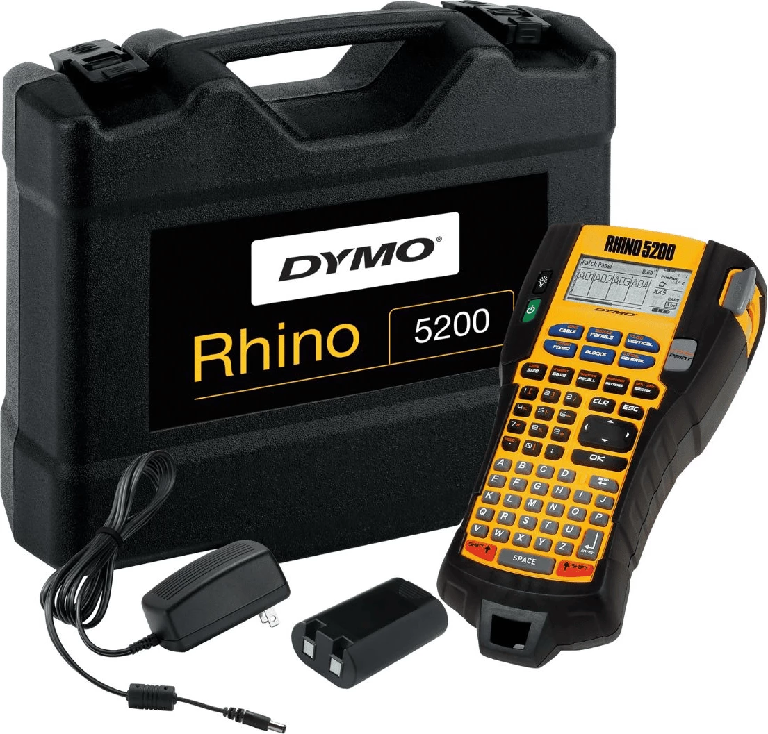 Printer etiketa, Dymo, Rhino 5200 S0841400, portativ, i verdhë, set