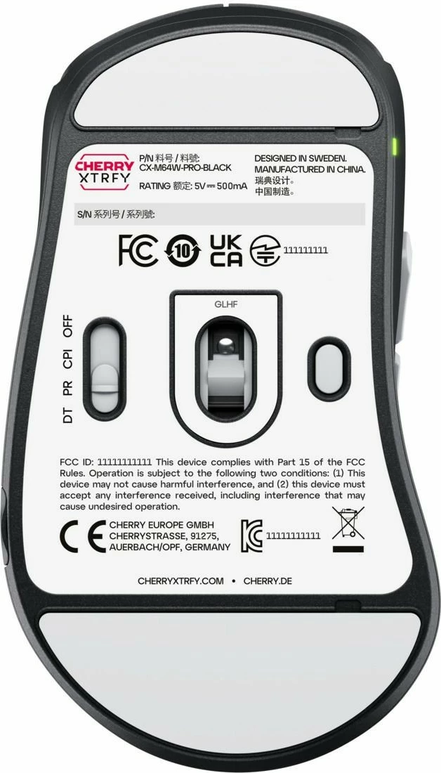 Maus CHERRY XTRFY M64 Pro Wireless, 26000 DPI, Ngjyrë e zezë, e argjendtë