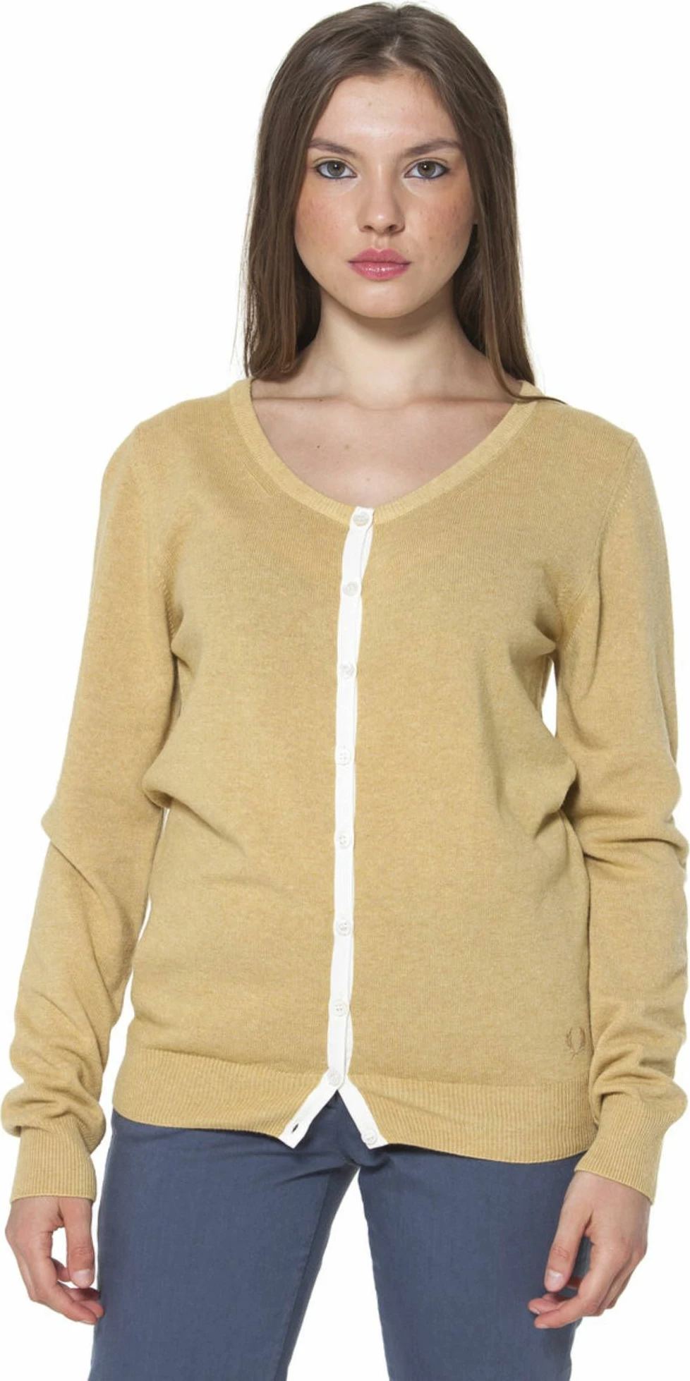 Xhemper FRED PERRY femra, e verdhë