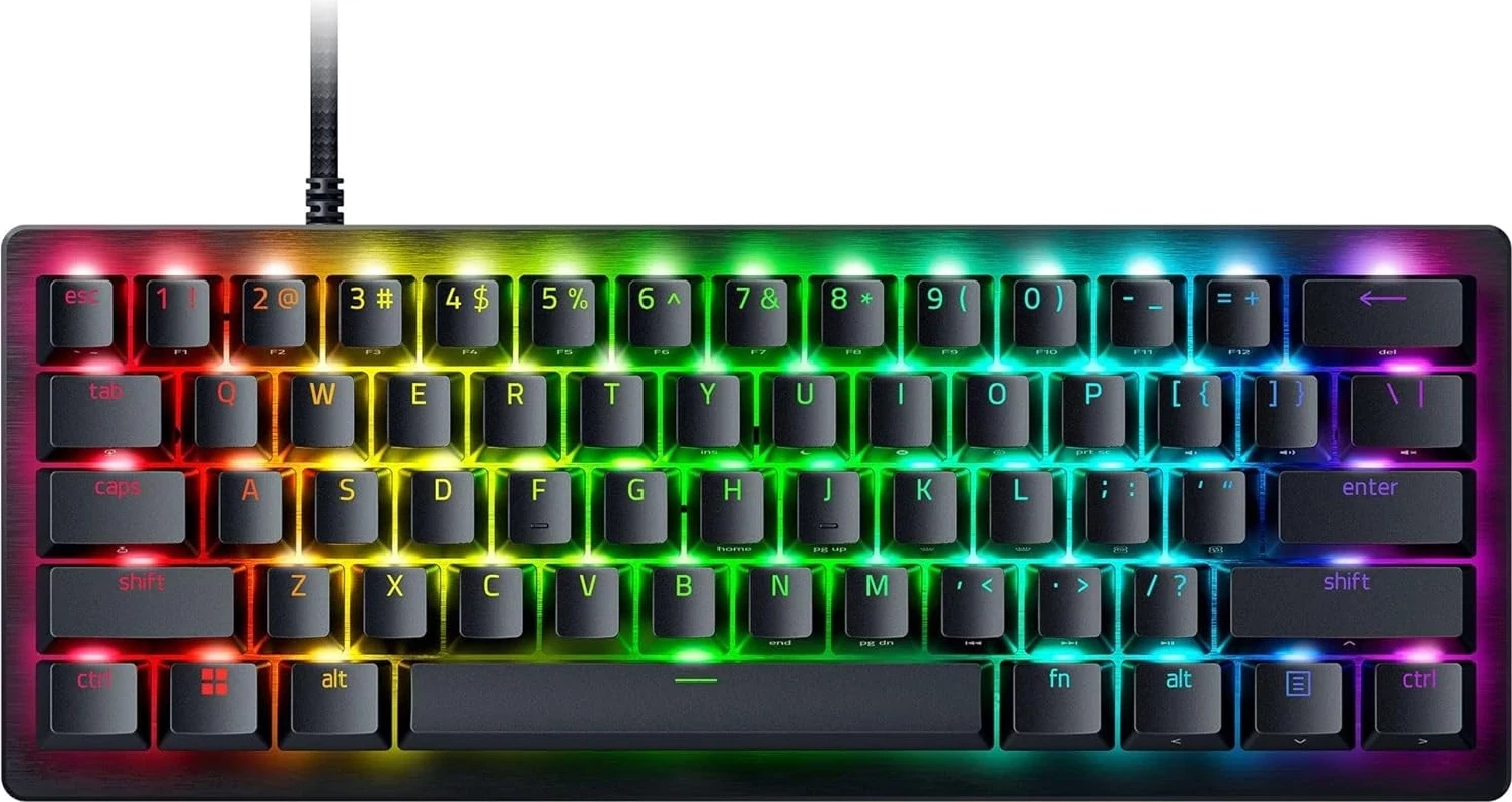 Tastierë Razer Huntsman V3 Pro Mini, me ndriçim RGB dhe lidhje me kabllo