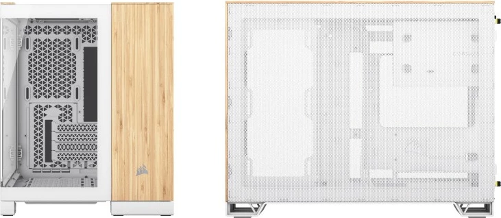 Kasë Corsair 2500X mATX, xham i temperuar, bardhë/bambu
