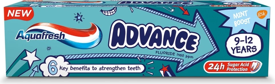 Pasta dhëmbësh për fëmijë Aquafresh Advance 75ml