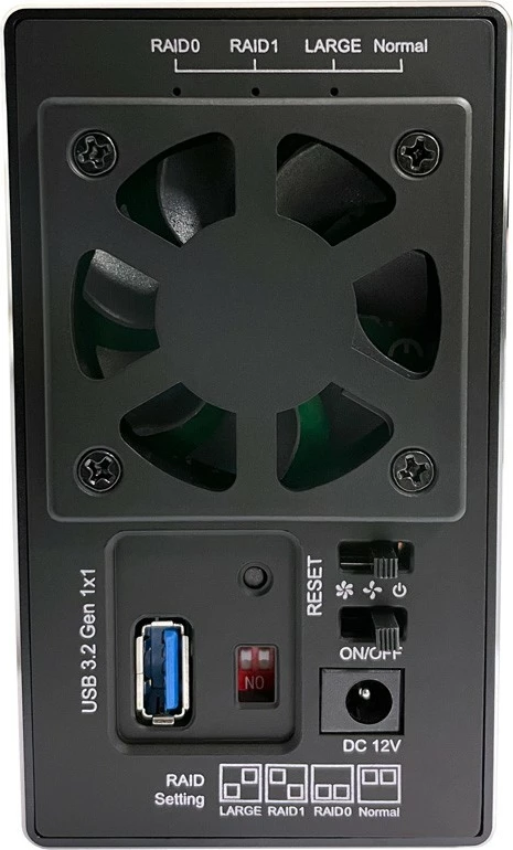 Kasë e jashtme LC-Power LC-35U3-RAID-2, për 2x 3.5" HDD, USB 3.2, e zezë