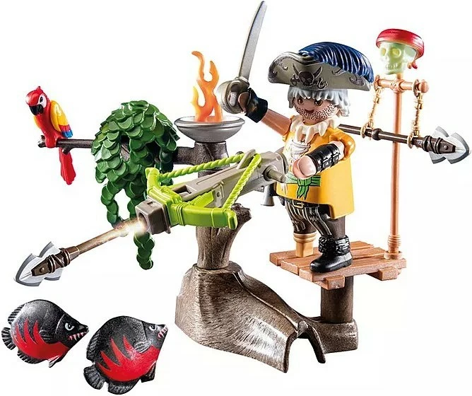 Set figurina Playmobil Pirates 71795 me balistë dhe aksesorë, plastikë
