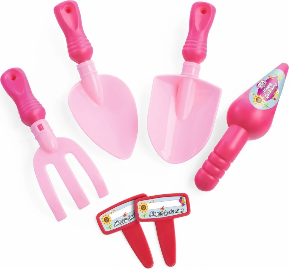 Lodër pelushi Chi Chi Love Puppy Mascot Happy Gardener me çantë dhe 6 aksesorë, shumëngjyrëshe