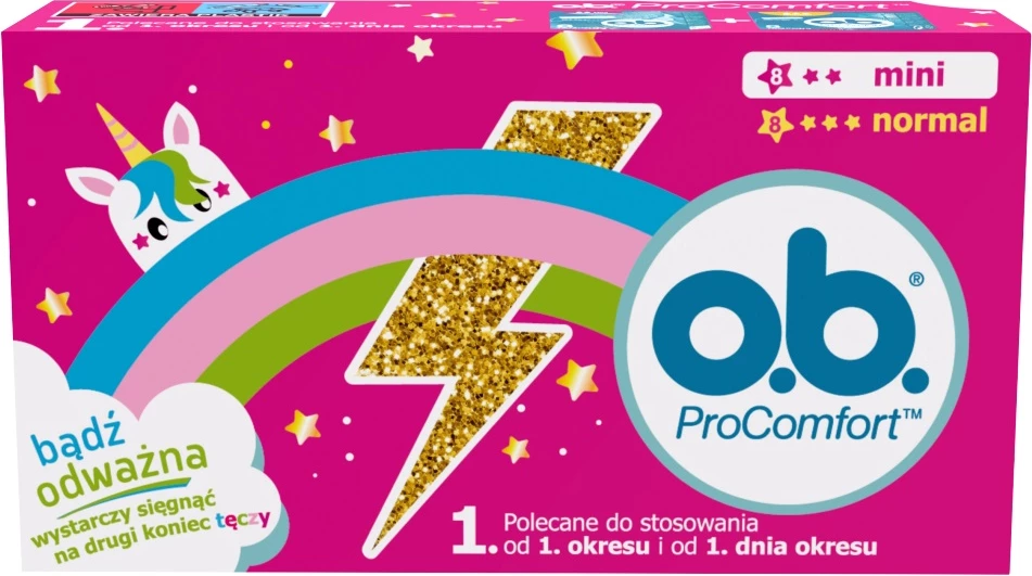 Tampona për femra O.B. ProComfort Mini + ProComfort Normal, 16 copë