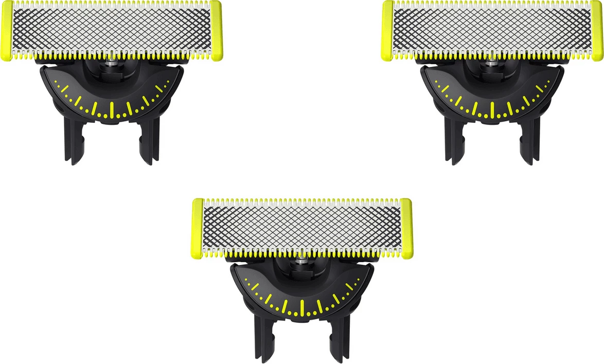 Teh zëvendësues makinë rroje, Philips, OneBlade 360 QP430/50, set 3 copë, Black/Yellow