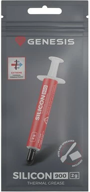 Pastë termale Natec GENESIS Silicon 900, 2g, me spatulë dhe leckë, E kuqe