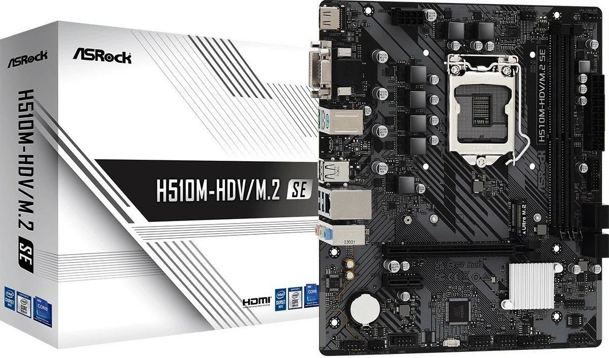 Pllakë amë ASRock H510M-HDV/M.2 SE, LGA1200, micro ATX, e zezë