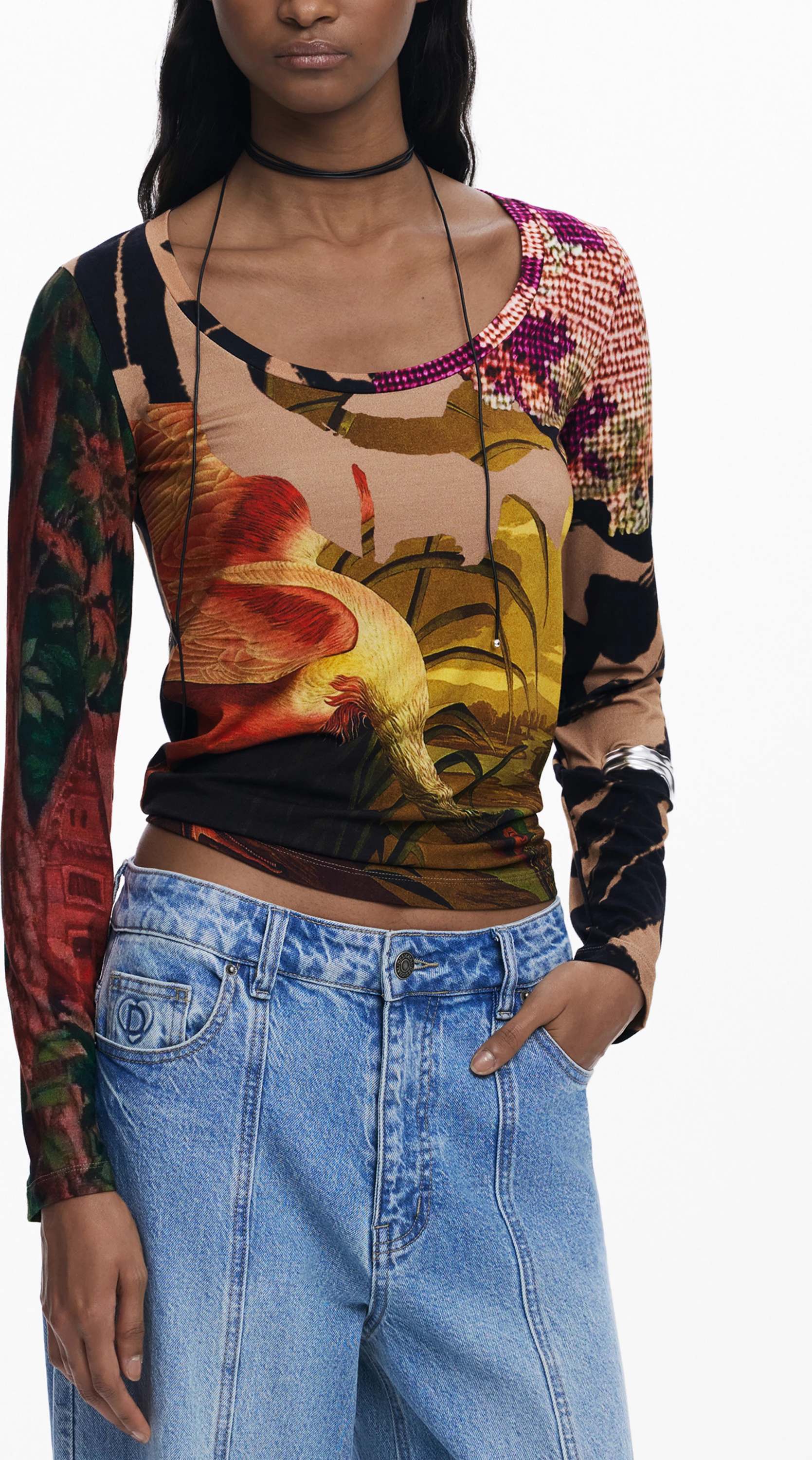 Maicë për femra DESIGUAL Japon Lacroix, kafe