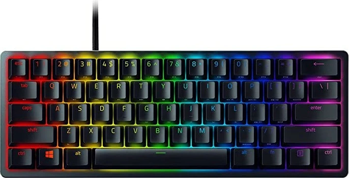 Tastierë gaming Razer Huntsman Mini, opto-mekanike, 60%, RGB, QWERTZ, e zezë