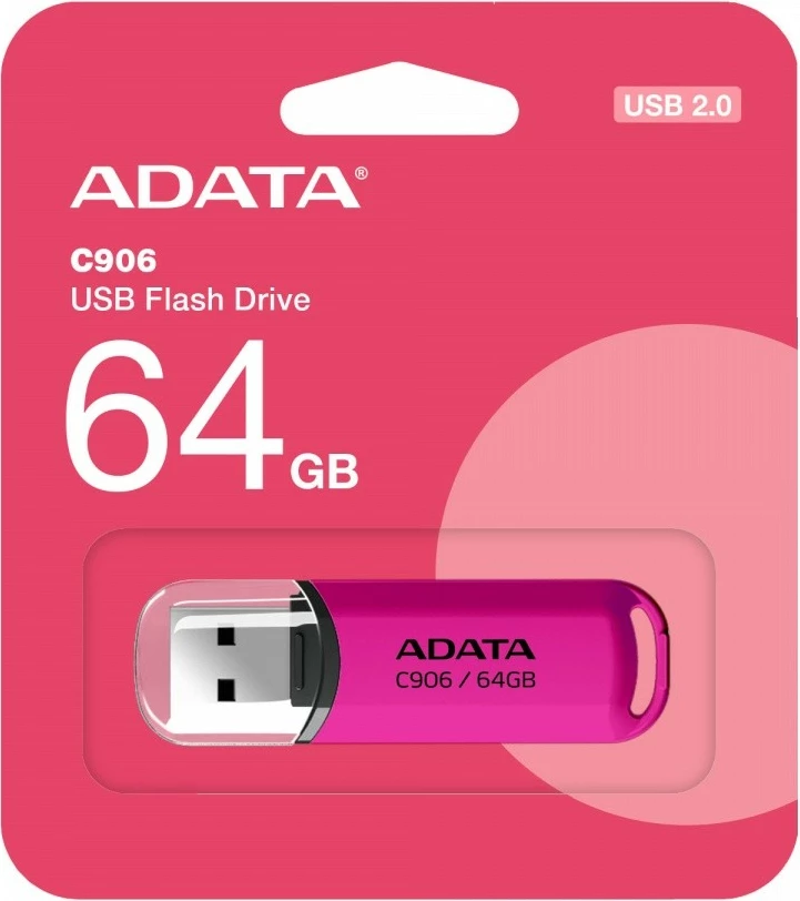 Pendrive ADATA C906, 64GB, USB 2.0, Rozë