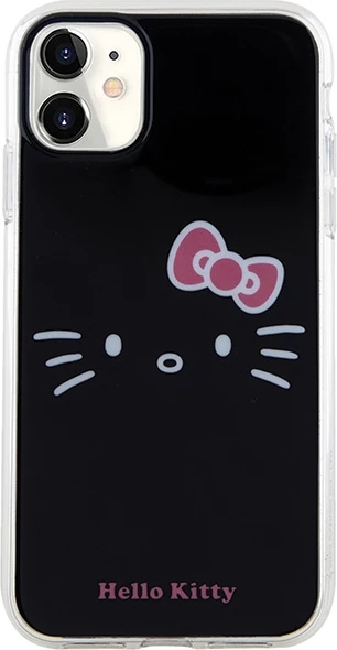 Mbështjellës Hello Kitty IML Kitty Face për iPhone 11/XR, i zi