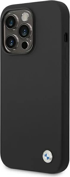 Mbështjellës BMW BMHCP14LSILBK për iPhone 14 Pro 6.1", silikon, i zi