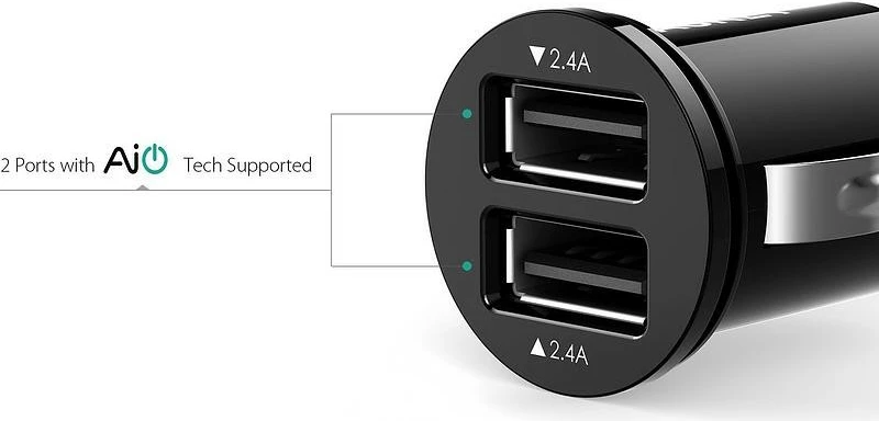 Karikues veture AUKEY CC-S1, 2xUSB AiPower, 24W, i zi