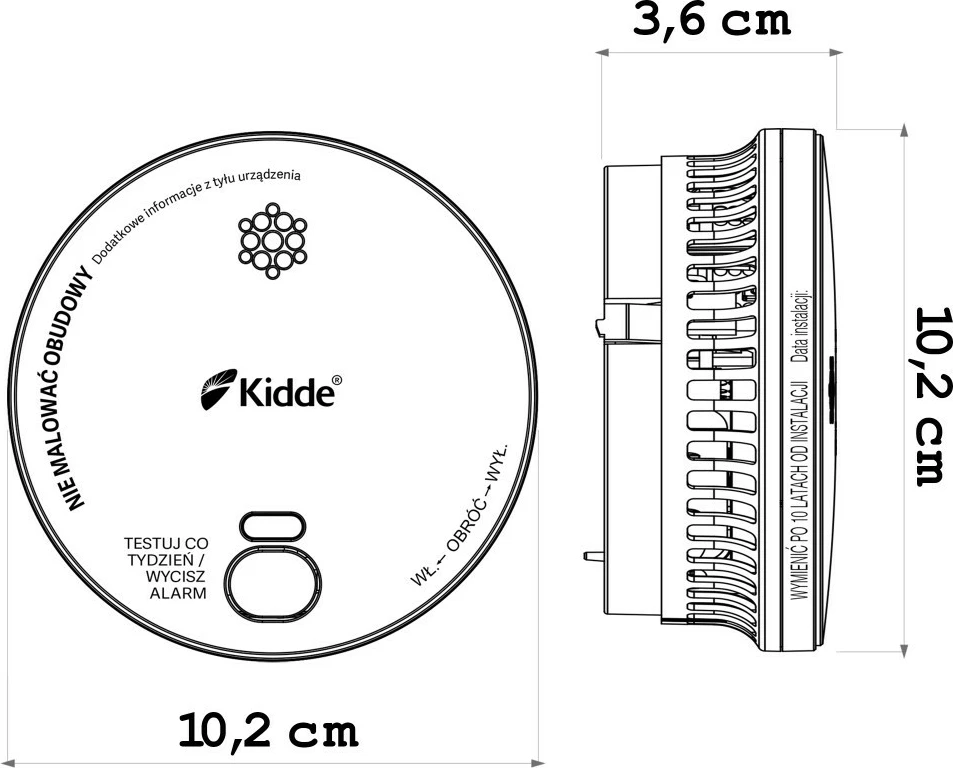 Detektor tymi Kidde KID-2030-DSR, optik, i bardhë