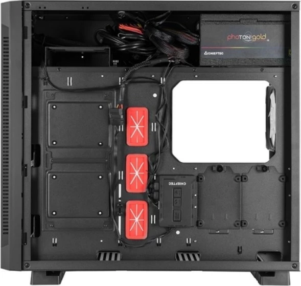 Kasë Chieftec GT-01B-OP, Midi Tower, ARGB, e zezë