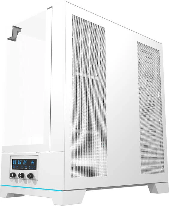 Kasë Darkflash DY450, ATX Mid Tower, pa ventilatorë, xham i temperuar, e bardhë