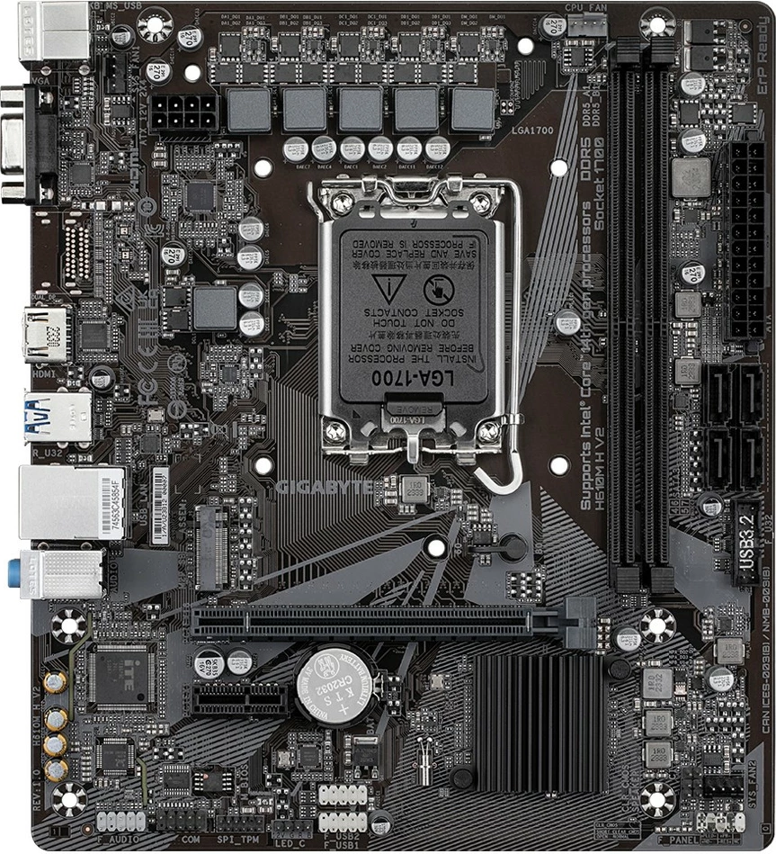 Pllakë amë Gigabyte GA-H610M H V2, Socket 1700, Intel