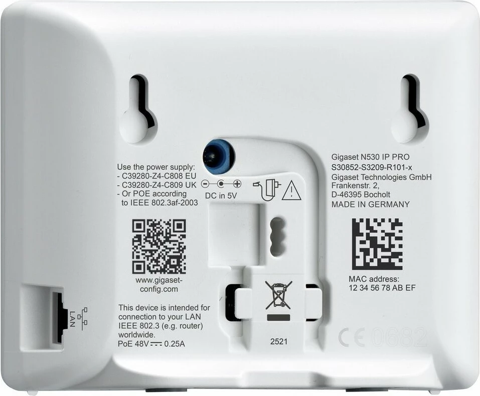 Bazë DECT Gigaset N530 IP PRO, VoIP, e bardhë