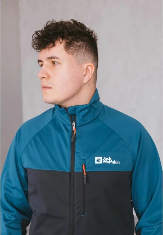 Jakne për meshkuj Jack Wolfskin, e zezë dhe blu