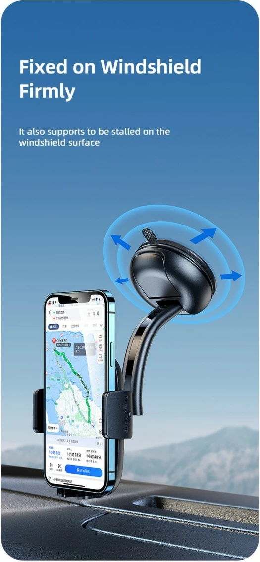 Mbajtës telefoni për veturë USAMS US-ZJ063, i zi