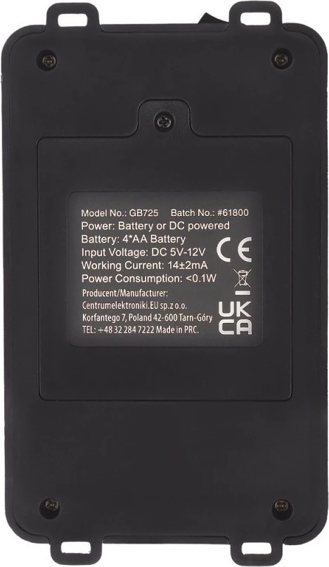 Pajisje larguese brejtësish GreenBlue GB725, me ultratinguj dhe LED, e zezë