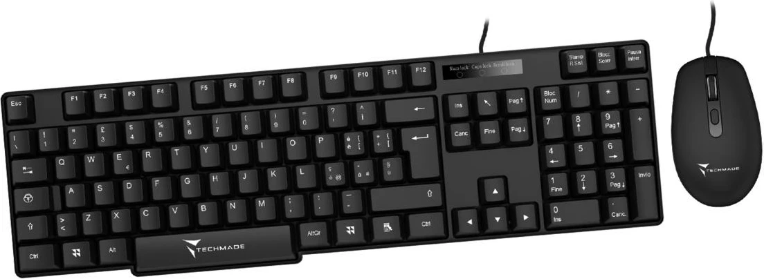 Set tastierë dhe maus Techmade, të zeza