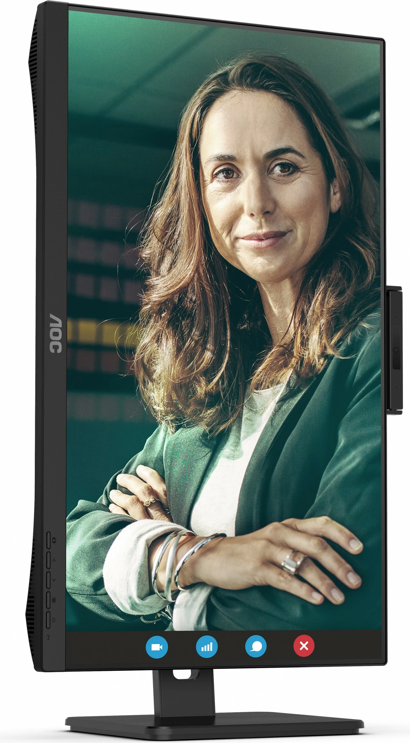 Monitor AOC Q27P3QW 27 inç IPS QHD, USB hub, kamerë, i zi