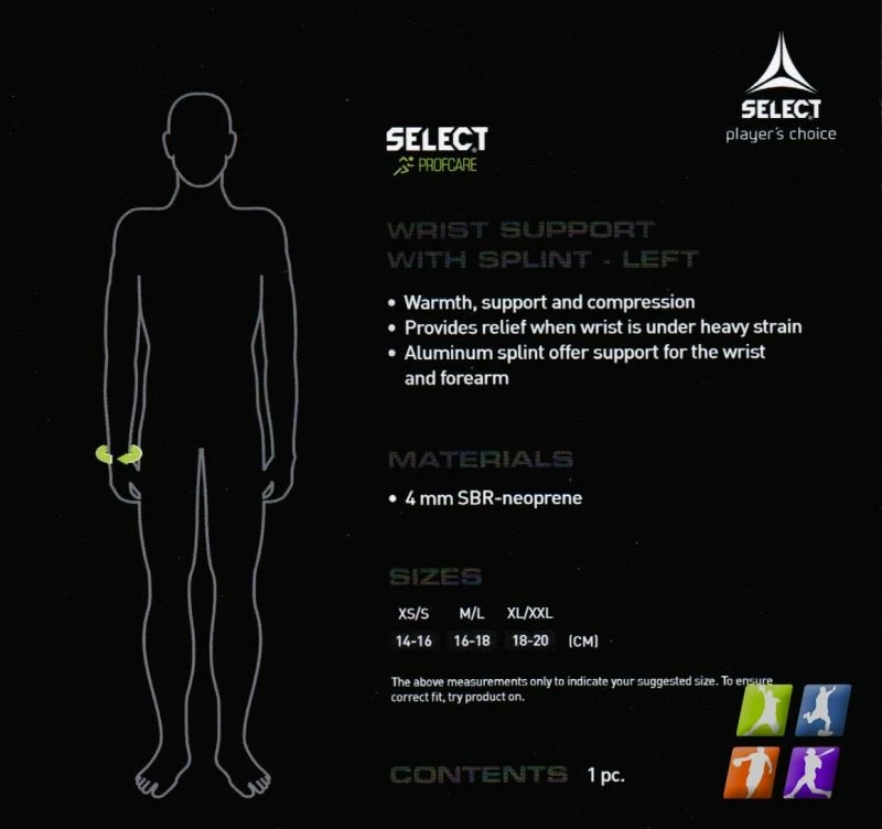 Mbrojtës për kyçin e dorës Select Profcare, për meshkuj dhe femra