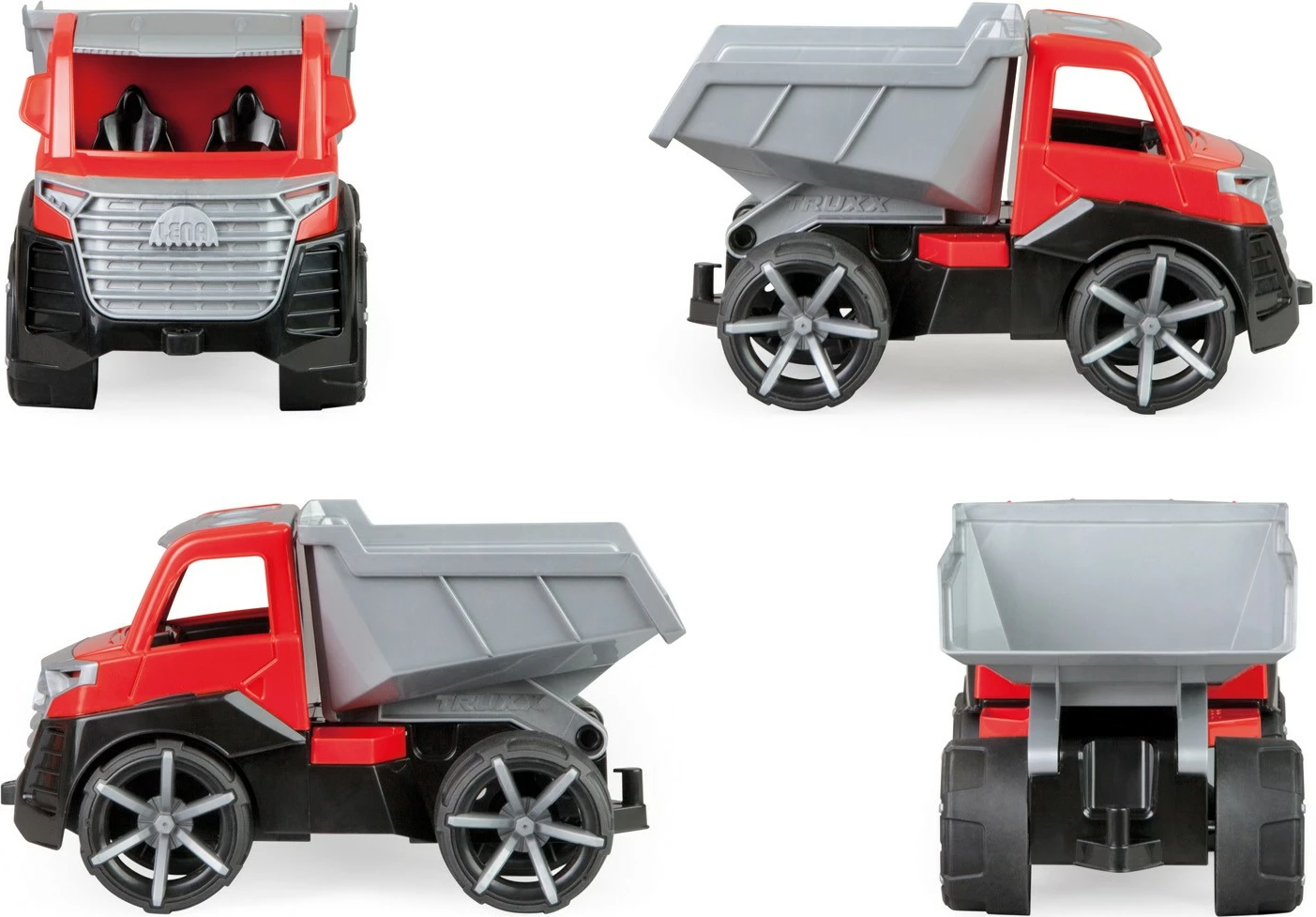 Kamion lodër Lena Truxx2, plastikë, me figurë, Kuq/Gri