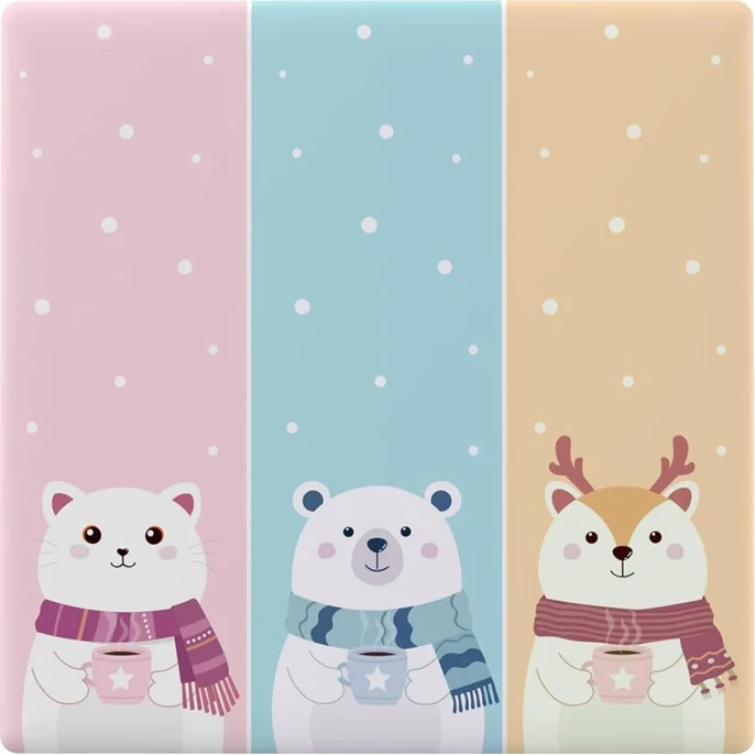 Kapak dekorativ Sonoff T5-3C-86-cartoon për çelës me prekje, plastikë, shumëngjyrësh