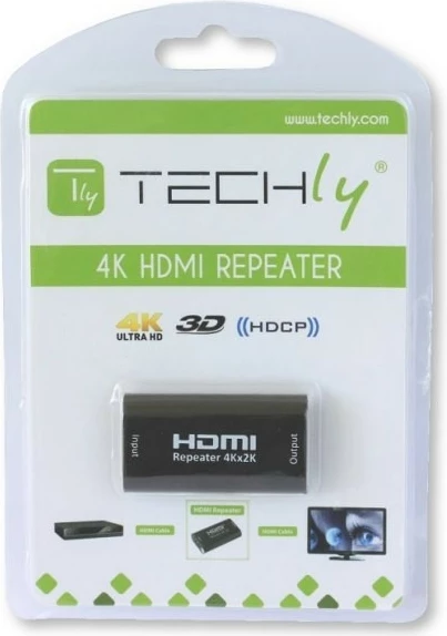 Përsëritës HDMI Techly 100501, 4Kx2K, deri 40m, i zi