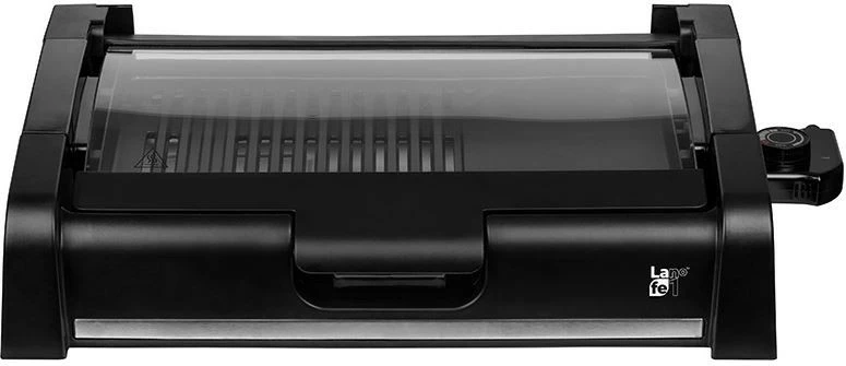 Grill elektrik Lafe GRL-003, 1650 W, pllakë jo-ngjitëse, i zi, me kapak