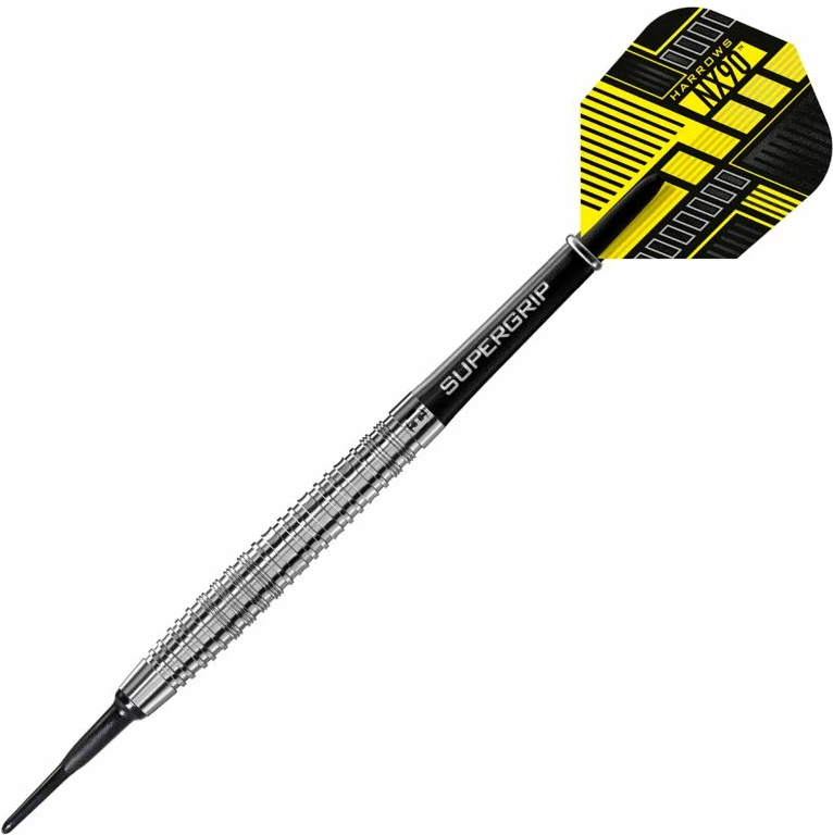 Shigjeta darts Harrows për meshkuj/femra, të zeza/verdhë/argjend