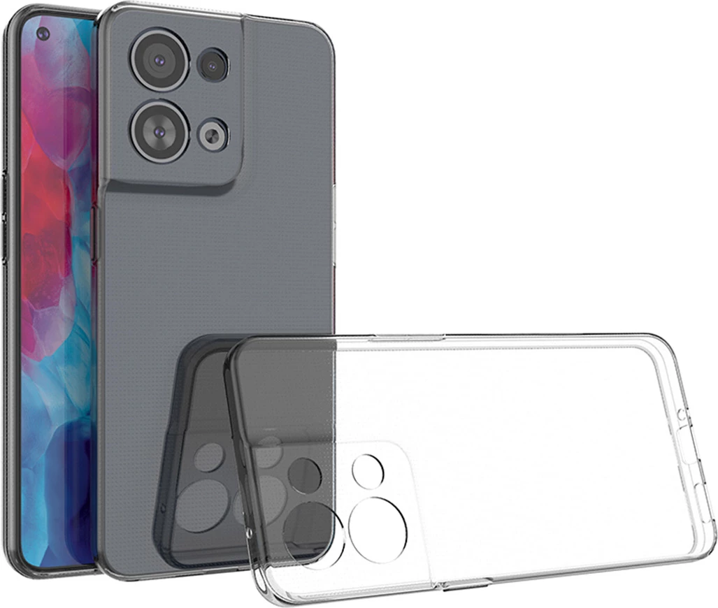 Mbështjellës Hurtel Ultra Clear 0.5mm për Oppo Reno 8 Pro, Transparent