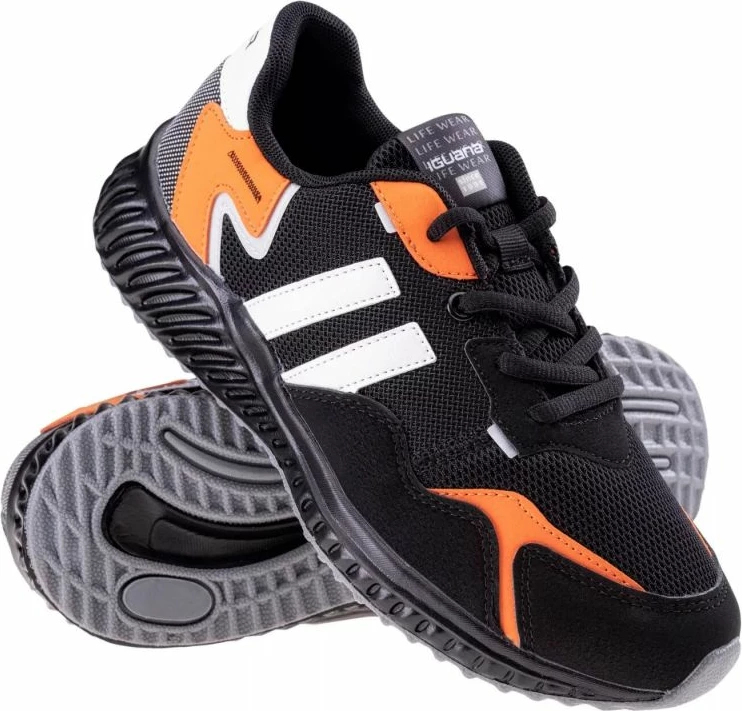 Këpucë për djem Iguana, të zeza dhe portokalli