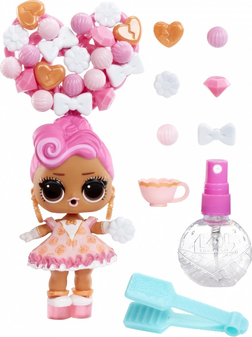 Set lodrash L.O.L. Surprise Hair Beads Tots, 12 copë, shumëngjyrëshe